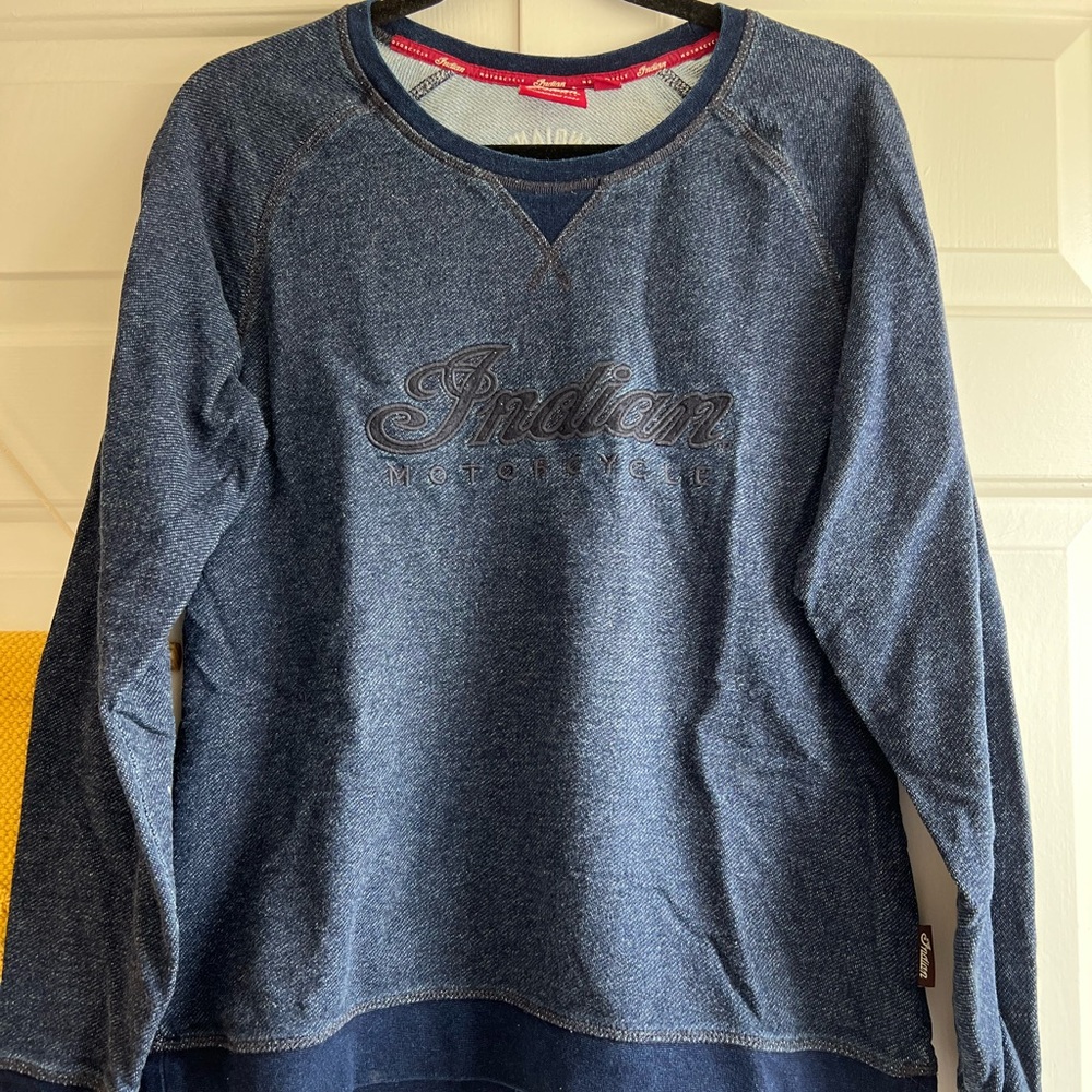 Indian Motorcycle Blue Long Sleeve Shirt